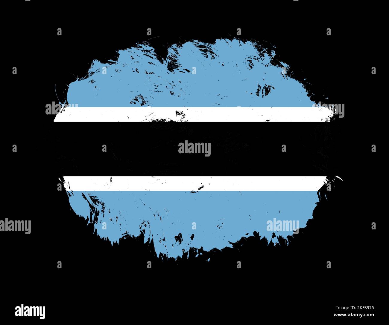 Botswana flag painted on black stroke brush background Stock Photo - Alamy