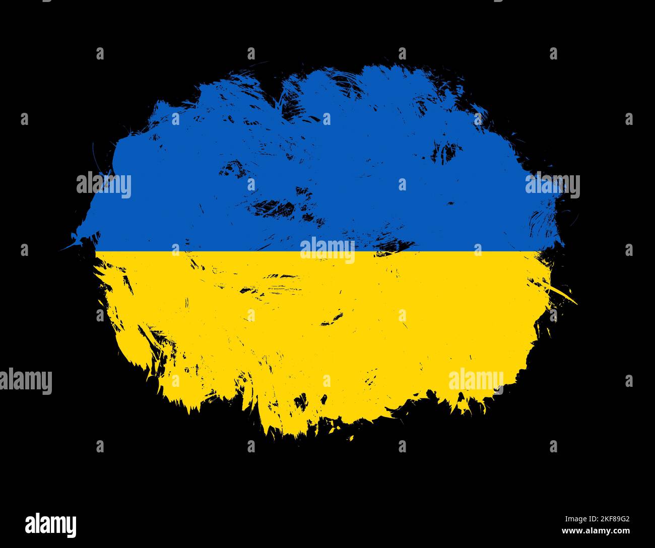 Ukraine flag painted brush stroke hi-res stock photography and images ...