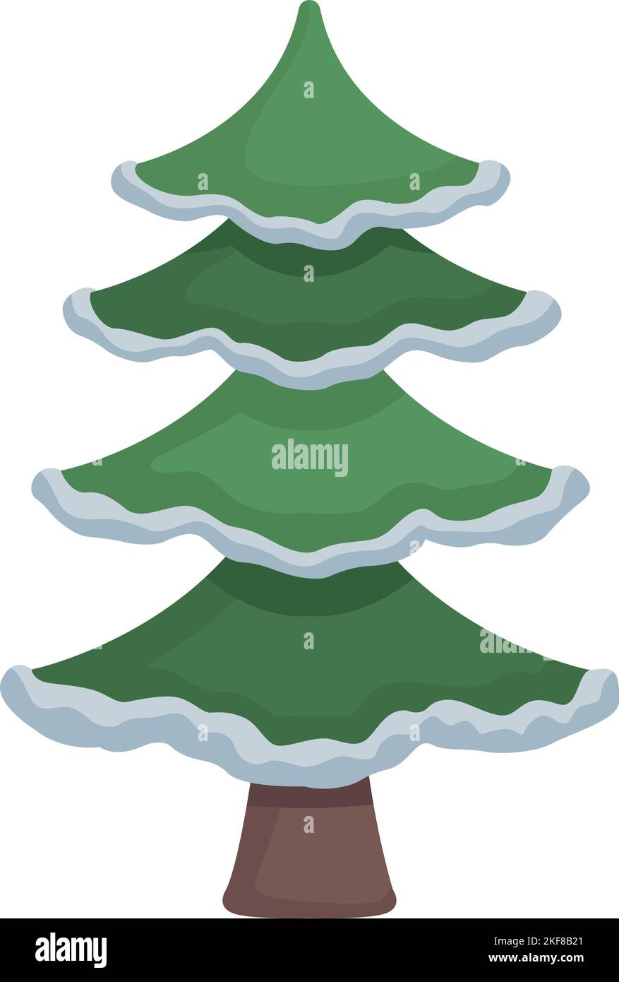pine tree with snow Stock Vector Image & Art - Alamy