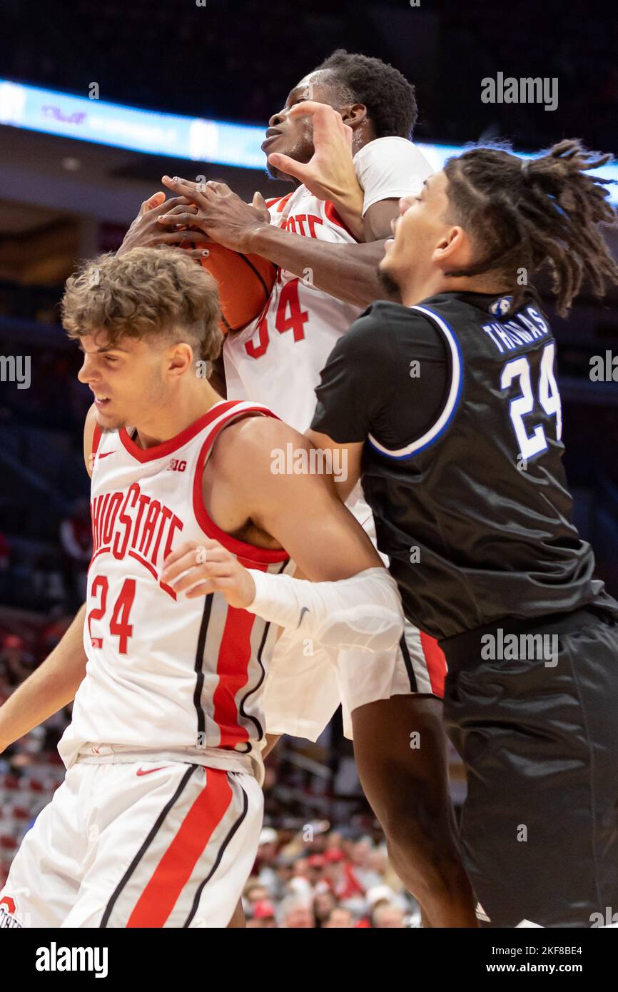 Columbus, Ohio, USA. 16th Nov, 2022. Ohio State Buckeyes center Felix