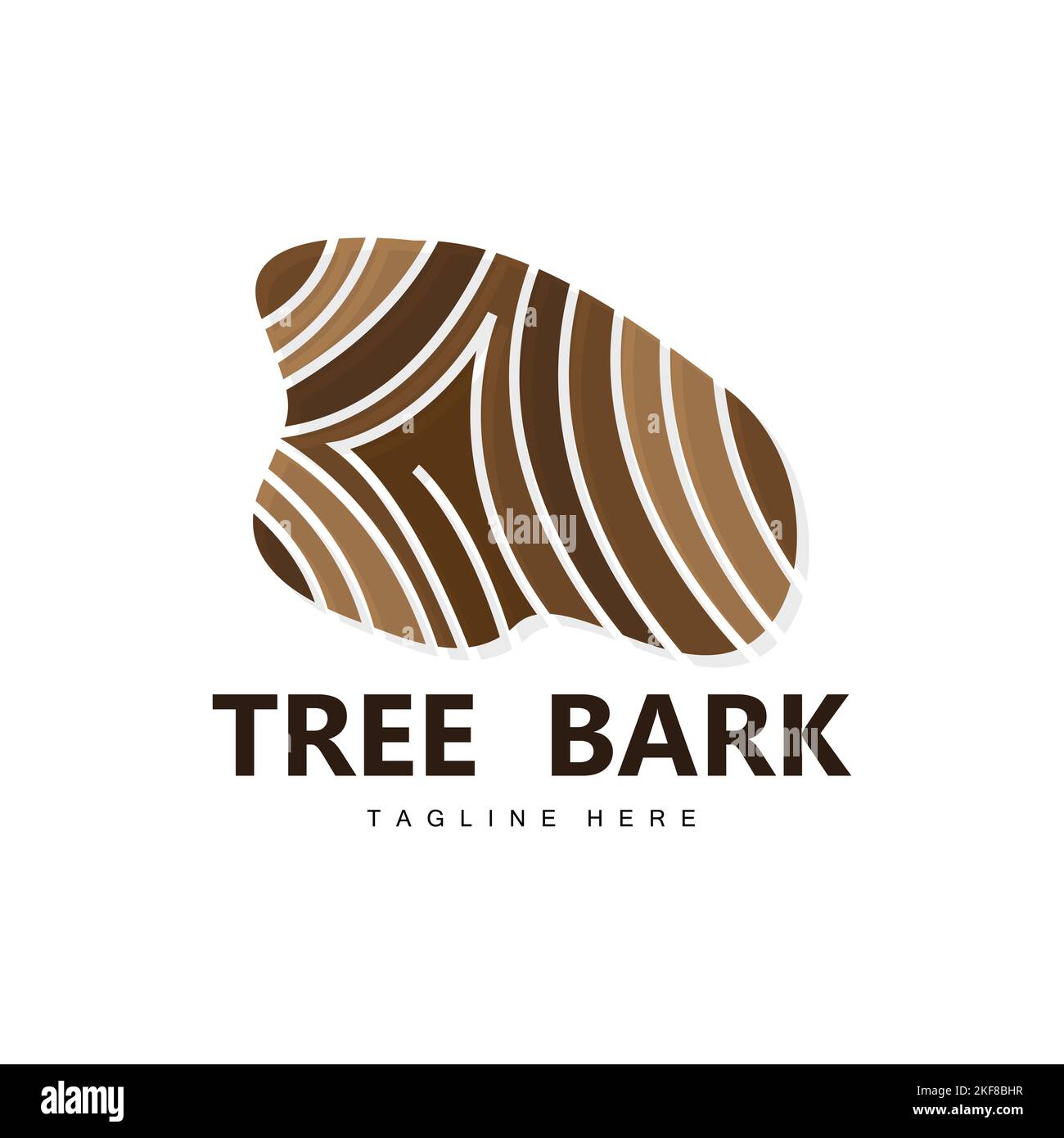Wood Layer Logo Tree Bark Structure Design Forest Template Vector Stock