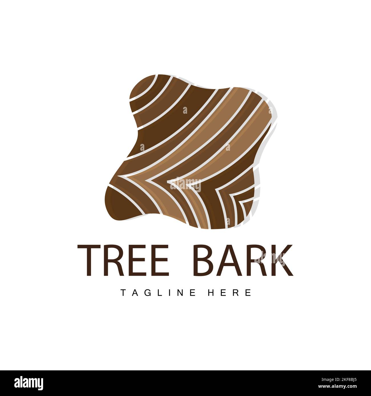 Wood Layer Logo Tree Bark Structure Design Forest Template Vector Stock