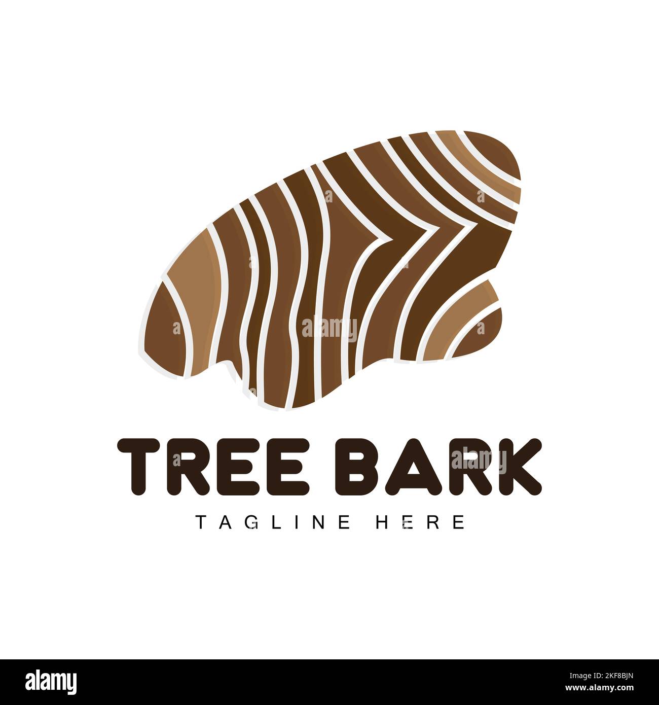 Wood Layer Logo Tree Bark Structure Design Forest Template Vector Stock