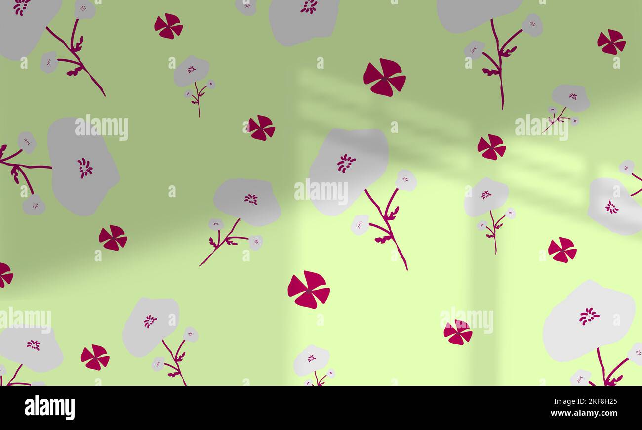 A vector of floral background with pink flowers Stock Vector Image ...