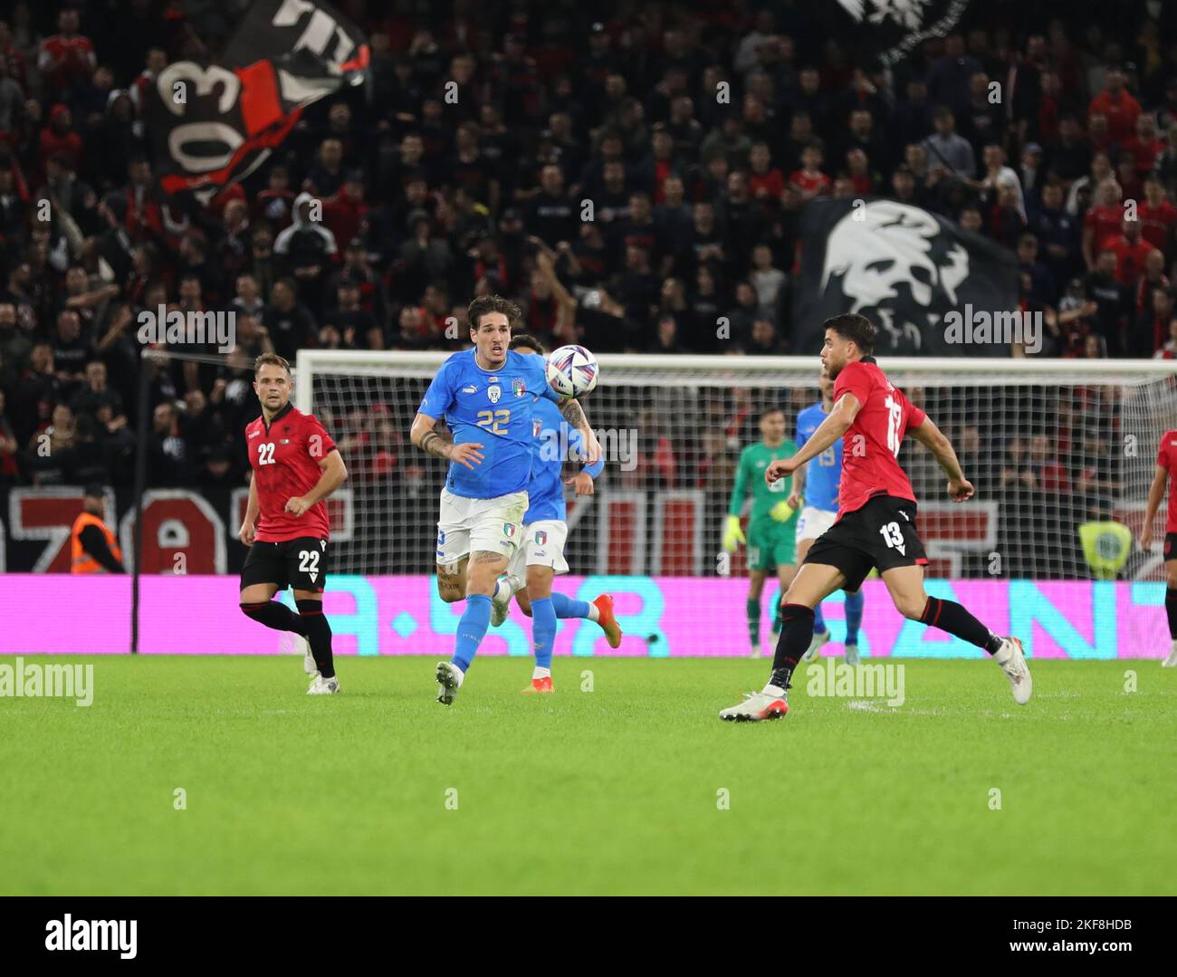 Devid of Kf Tirana, Mehdi Kirch of F91 Dudelange and Redon Xhixha of Kf  Tirana during the first round of UEFA Champions League 2022-2023, football  mat Stock Photo - Alamy