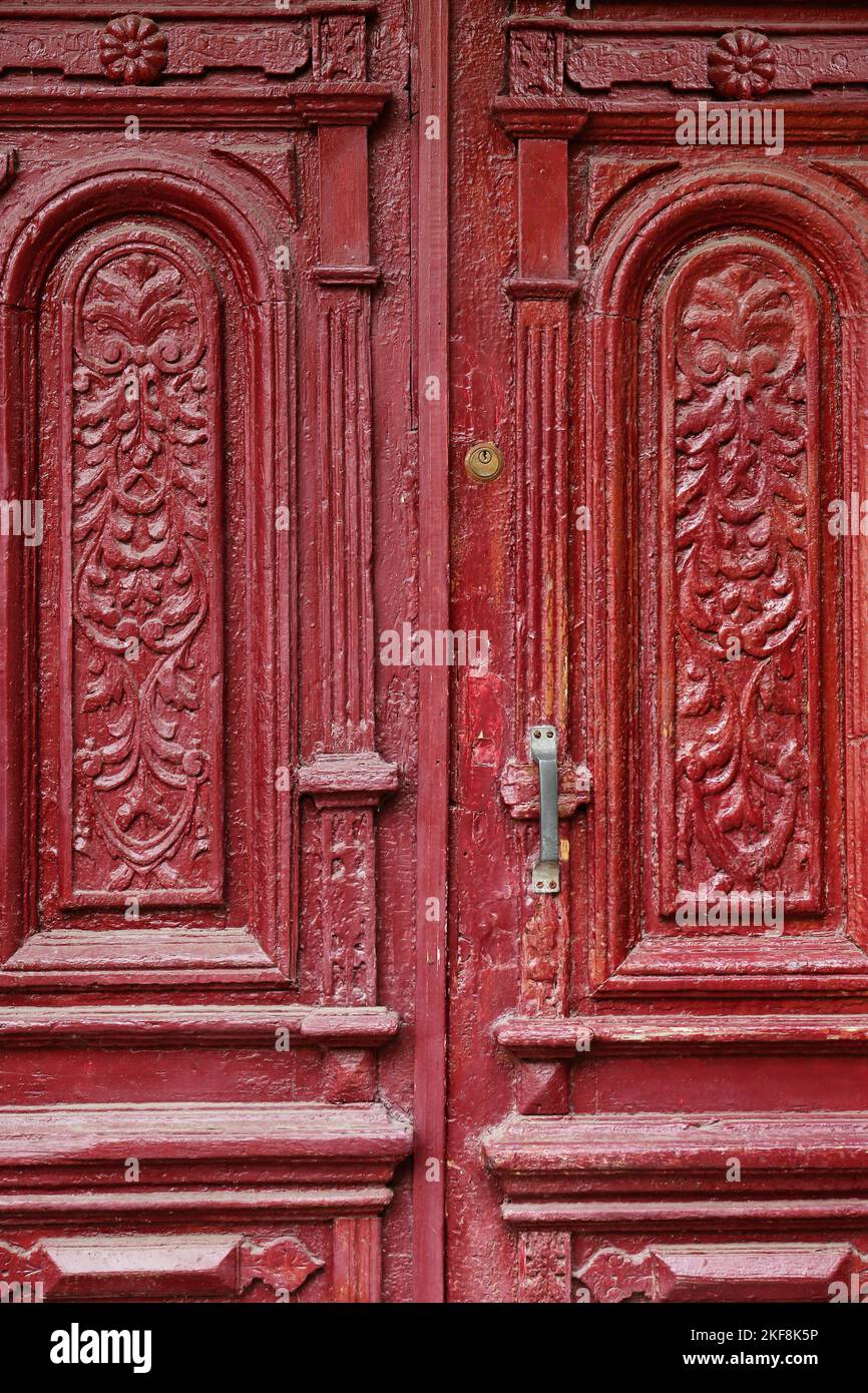 Beautiful vintage ornate doors, closeup Stock Photo - Alamy