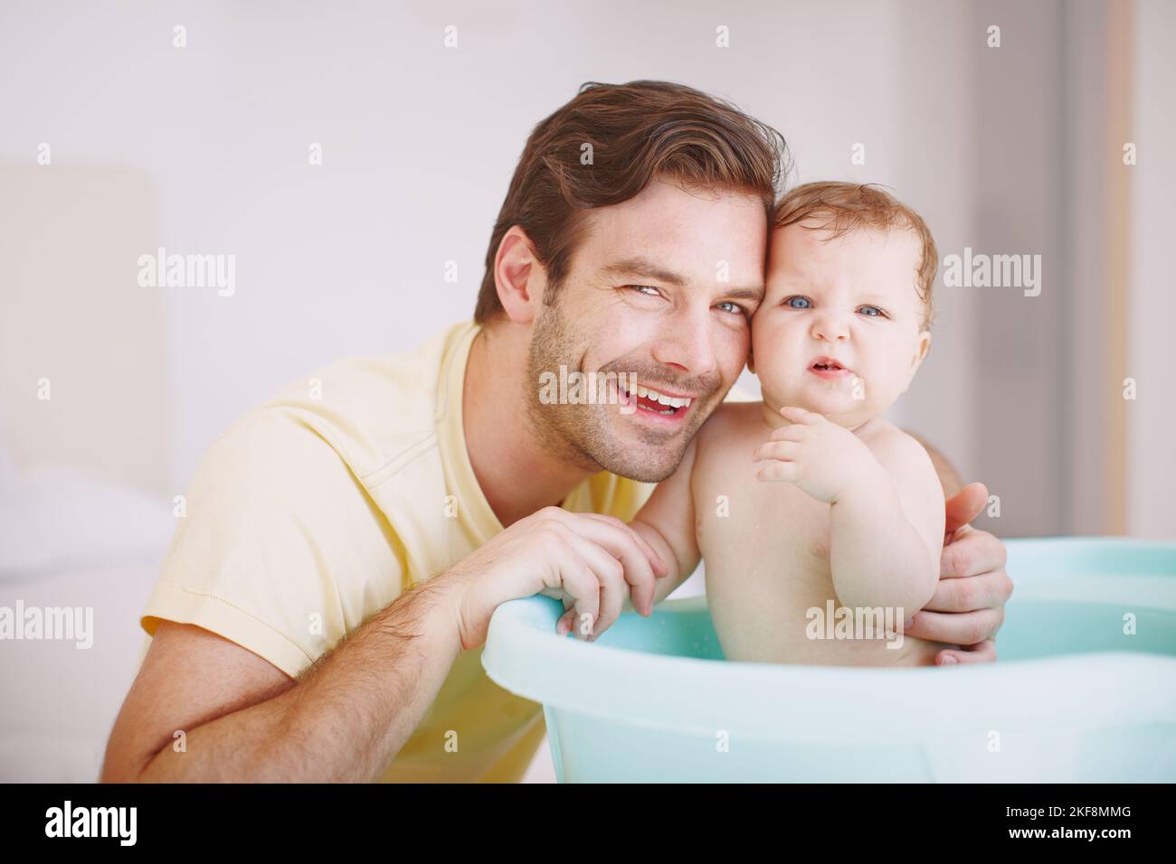 She has a lovehate relationship with water. A young father bonding(02)