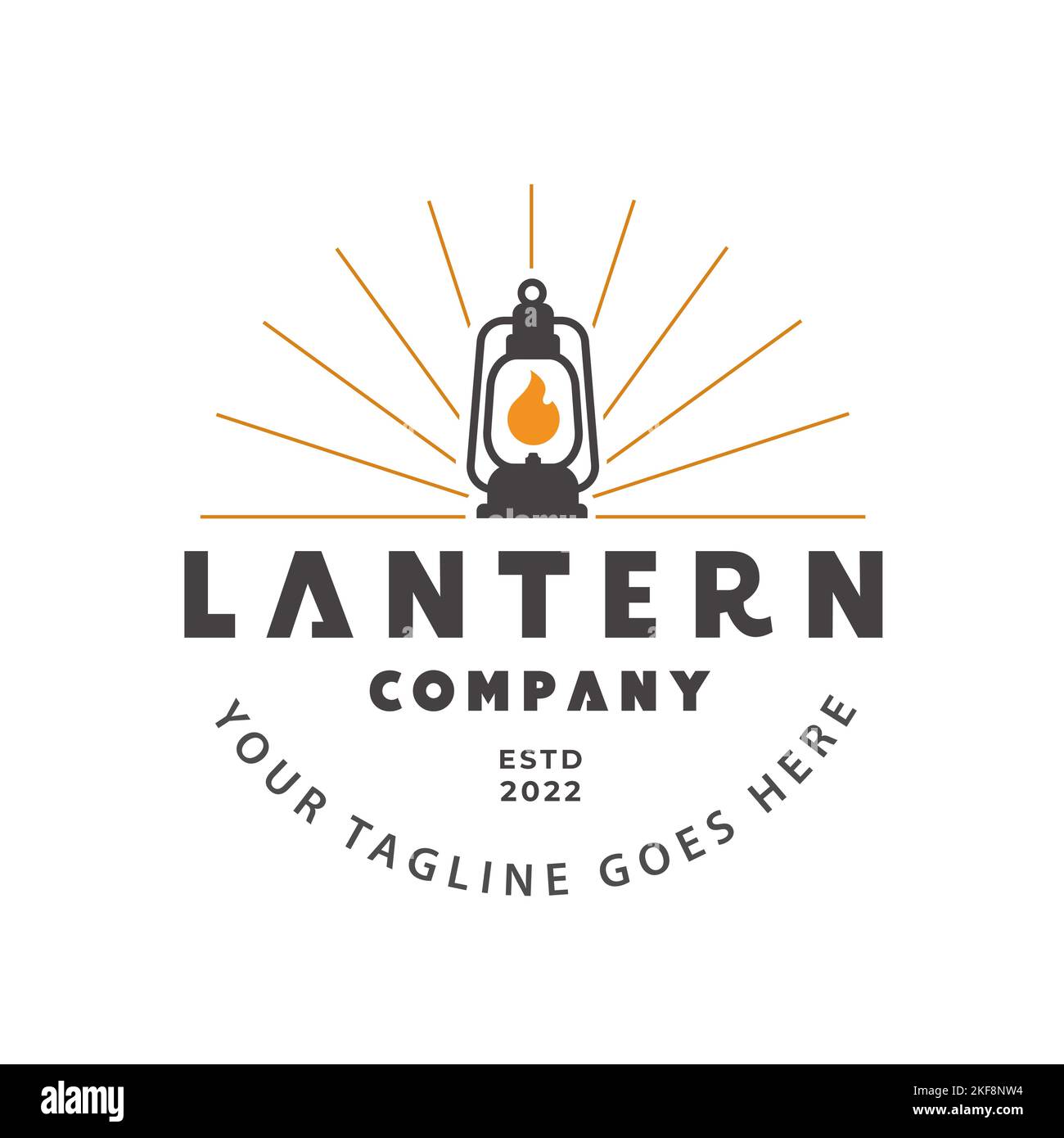 Vintage Restaurant Lantern Inspiration ray of light classic lamp logo icon design Design Template Stock Vector