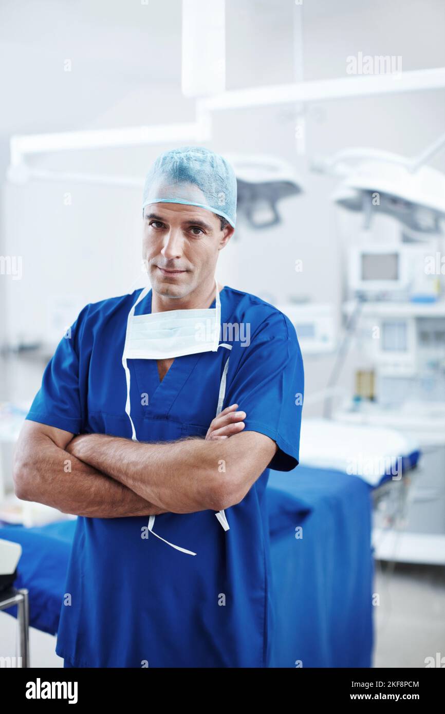 Trust me, Im a doctor. A handsome doctor standing in the operating