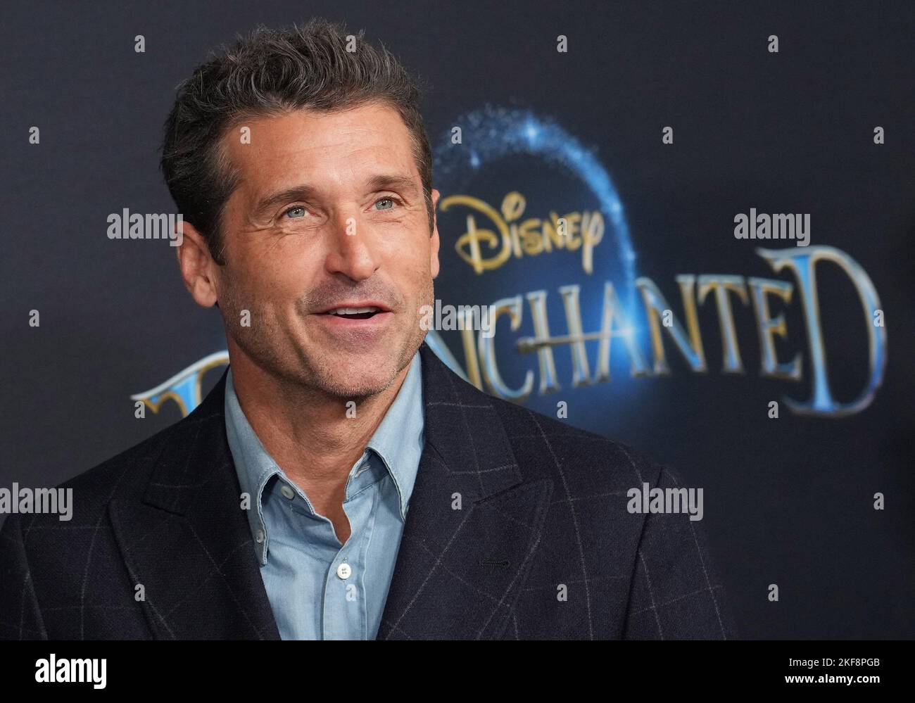 Patrick Dempsey arrives at the Disney's DISENCHANTED Premiere held at