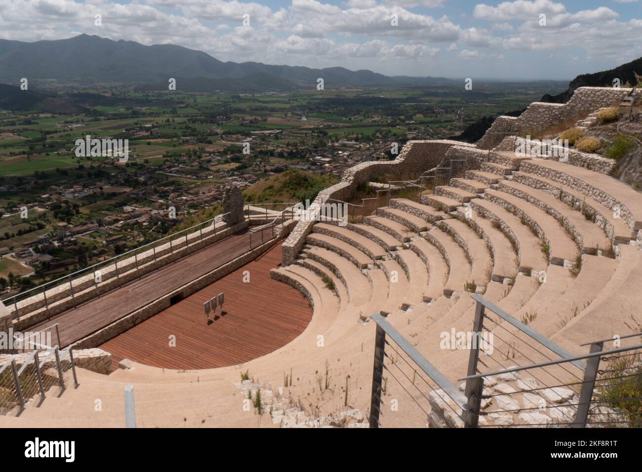 Archeological Theater Temple Complex of Pietravairano, Campania, Italy Stock Photo