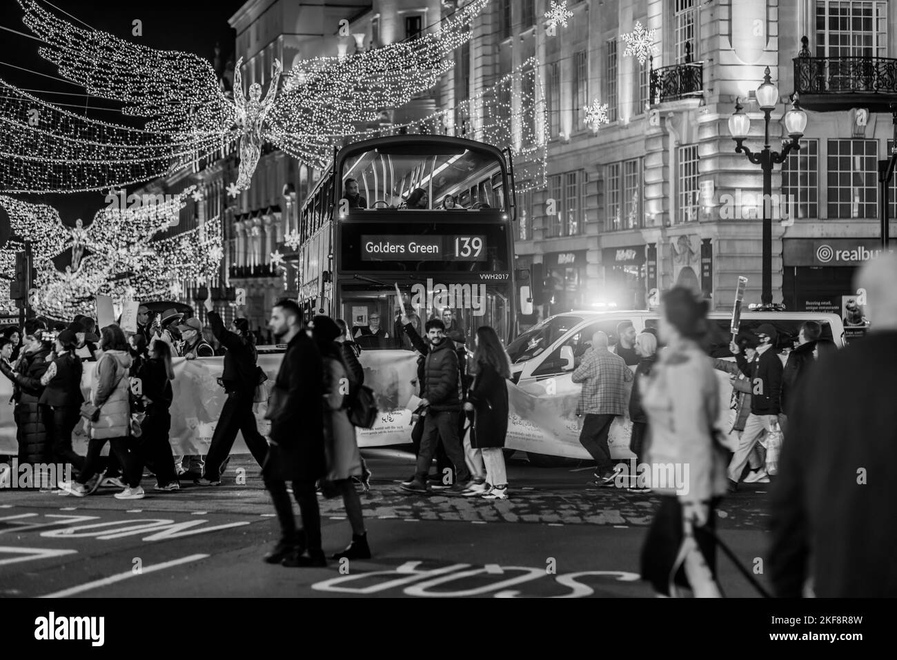 London West End by Night Stock Photo