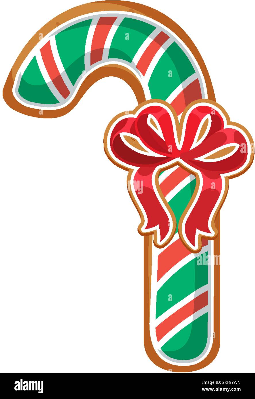 Christmas candy cane isolated illustration Stock Vector Image & Art - Alamy