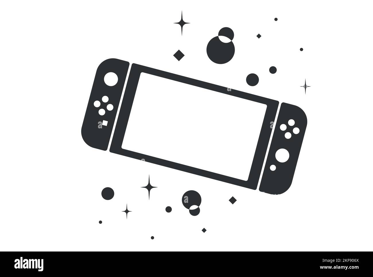 Nintendo Switch Game controller design template icon. Stock Vector