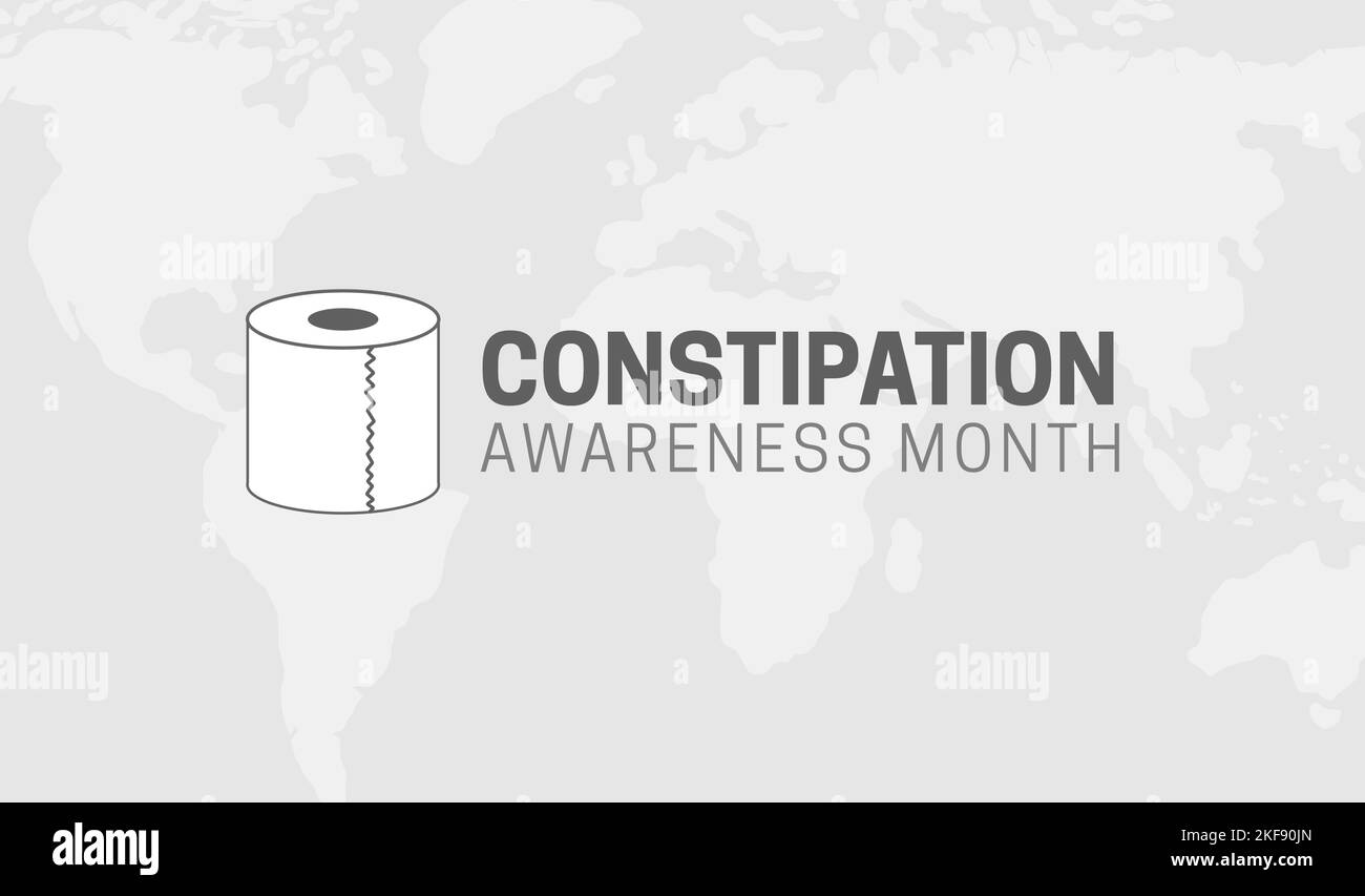 Constipation Awareness Month Background Illustration Stock Vector Image