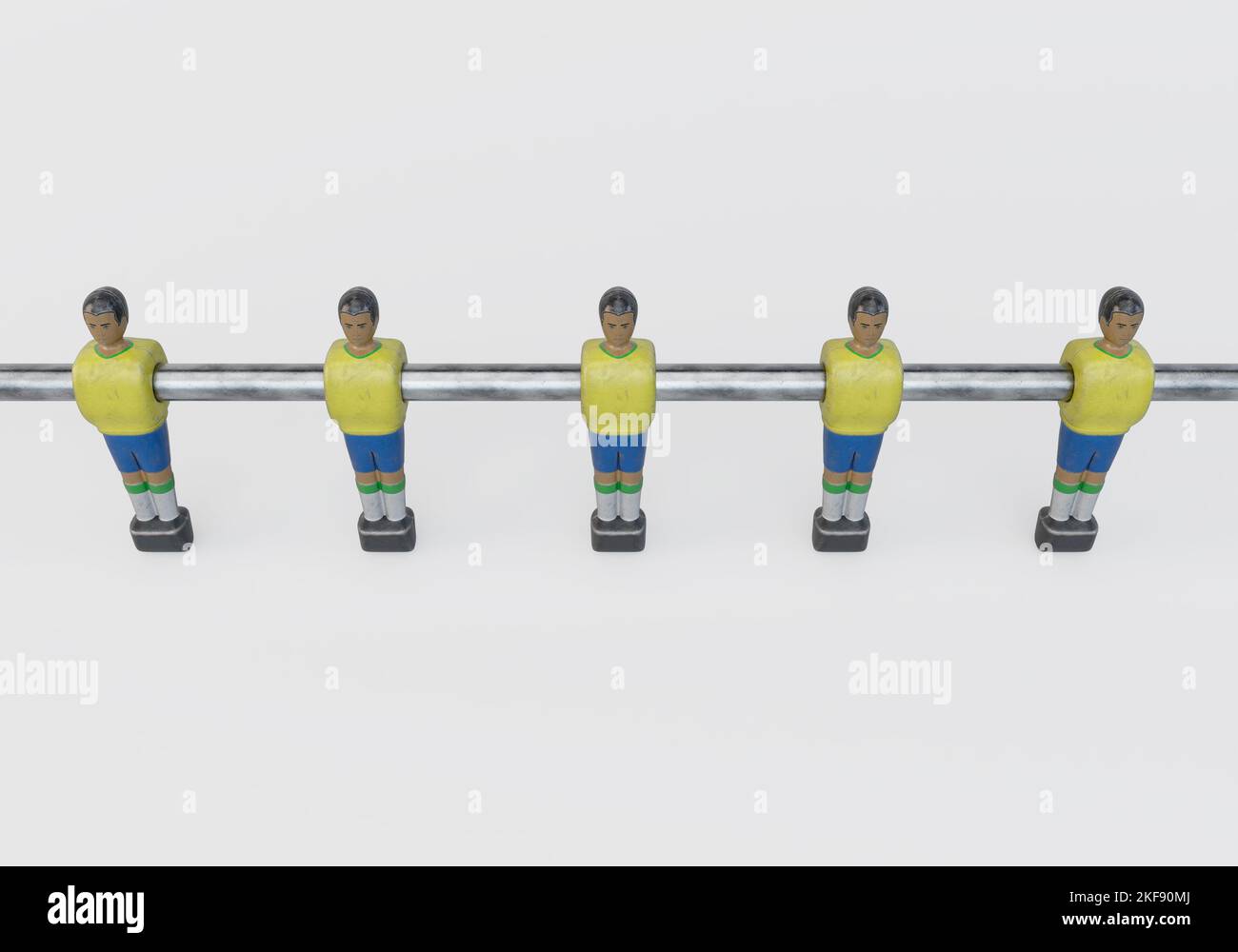 Vintage Subbuteo Joueurs Maillot Jaune (Club ou Pays Non Référencé