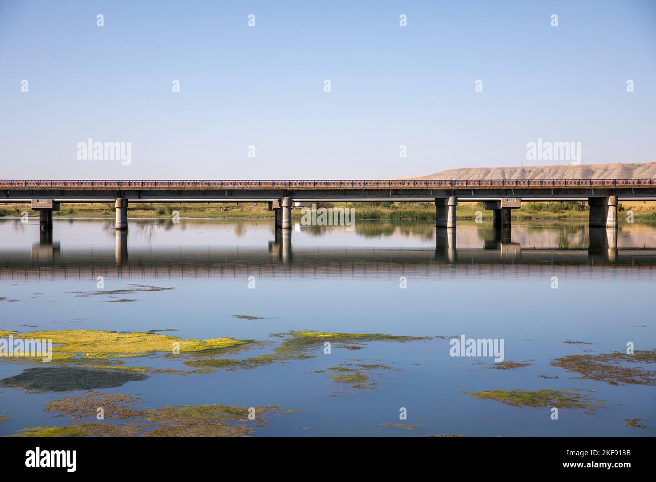 bridge over the river, Transport concept Stock Photo