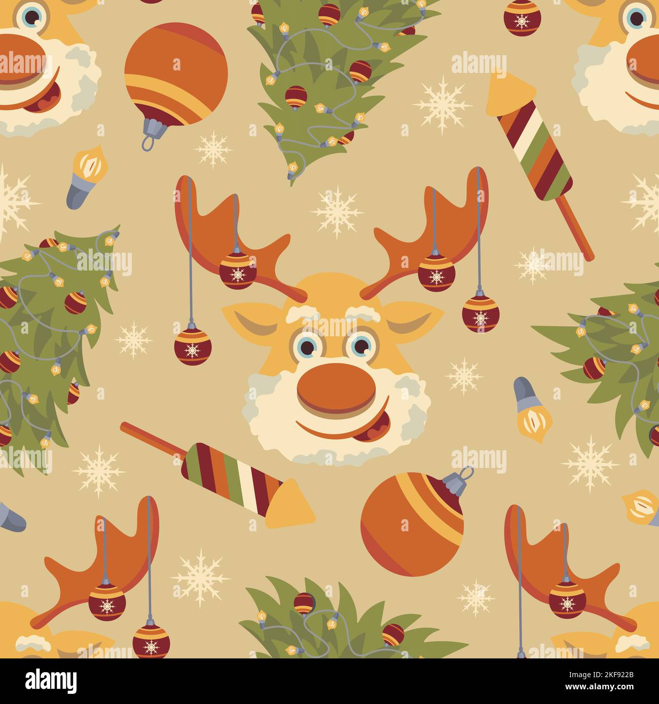 Christmas trees pattern Stock Vector Images - Alamy