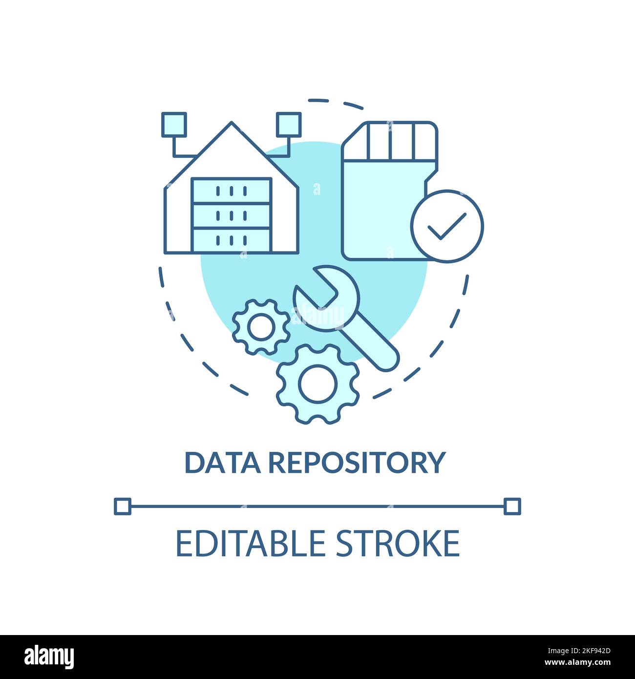 Data repository turquoise concept icon Stock Vector Image & Art - Alamy
