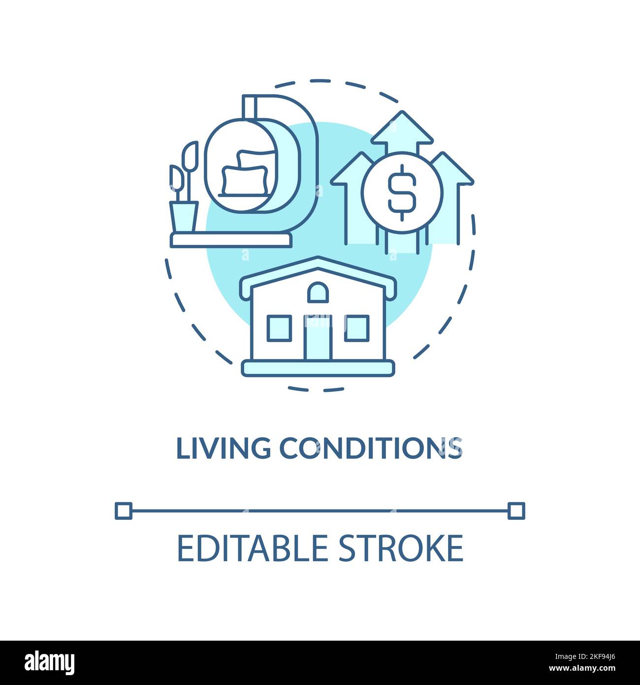 Living Conditions Turquoise Concept Icon Stock Vector Image Art Alamy living-conditions-turquoise-concept-icon-stock-vector-image-art-alamy