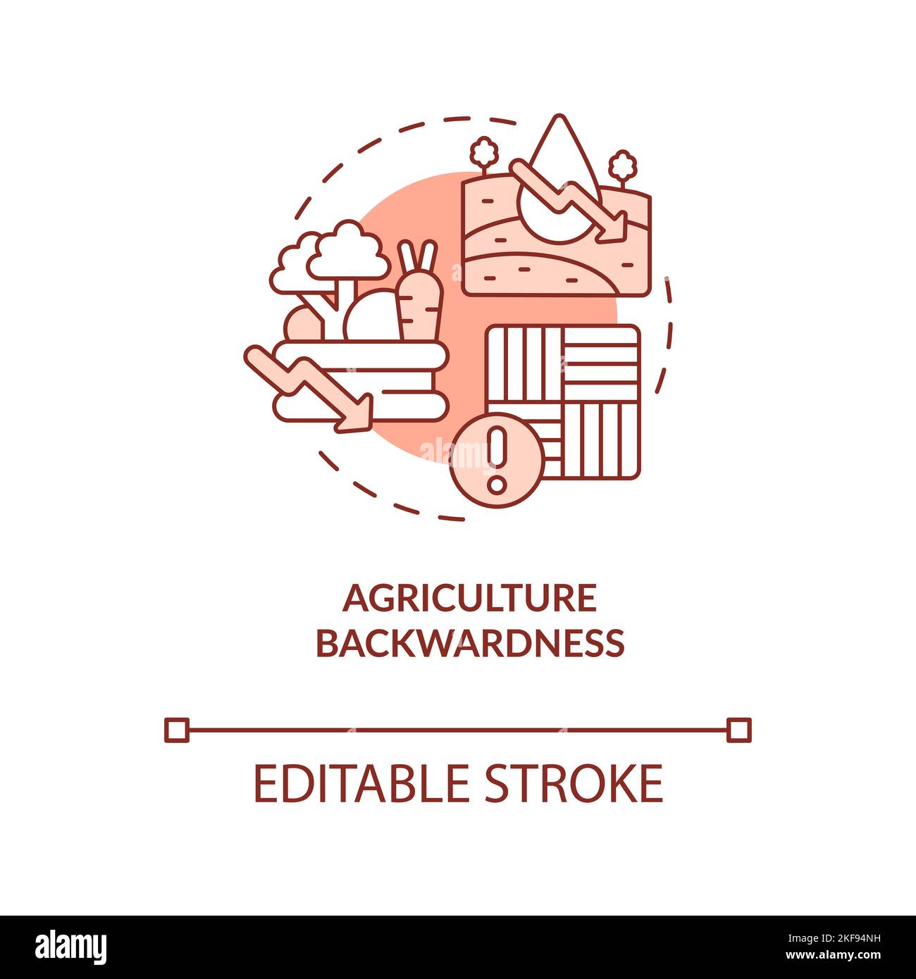 Agriculture backwardness red concept icon Stock Vector Image & Art - Alamy