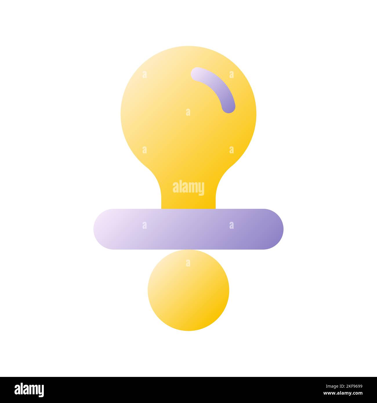Pacifier flat gradient two-color ui icon Stock Vector
