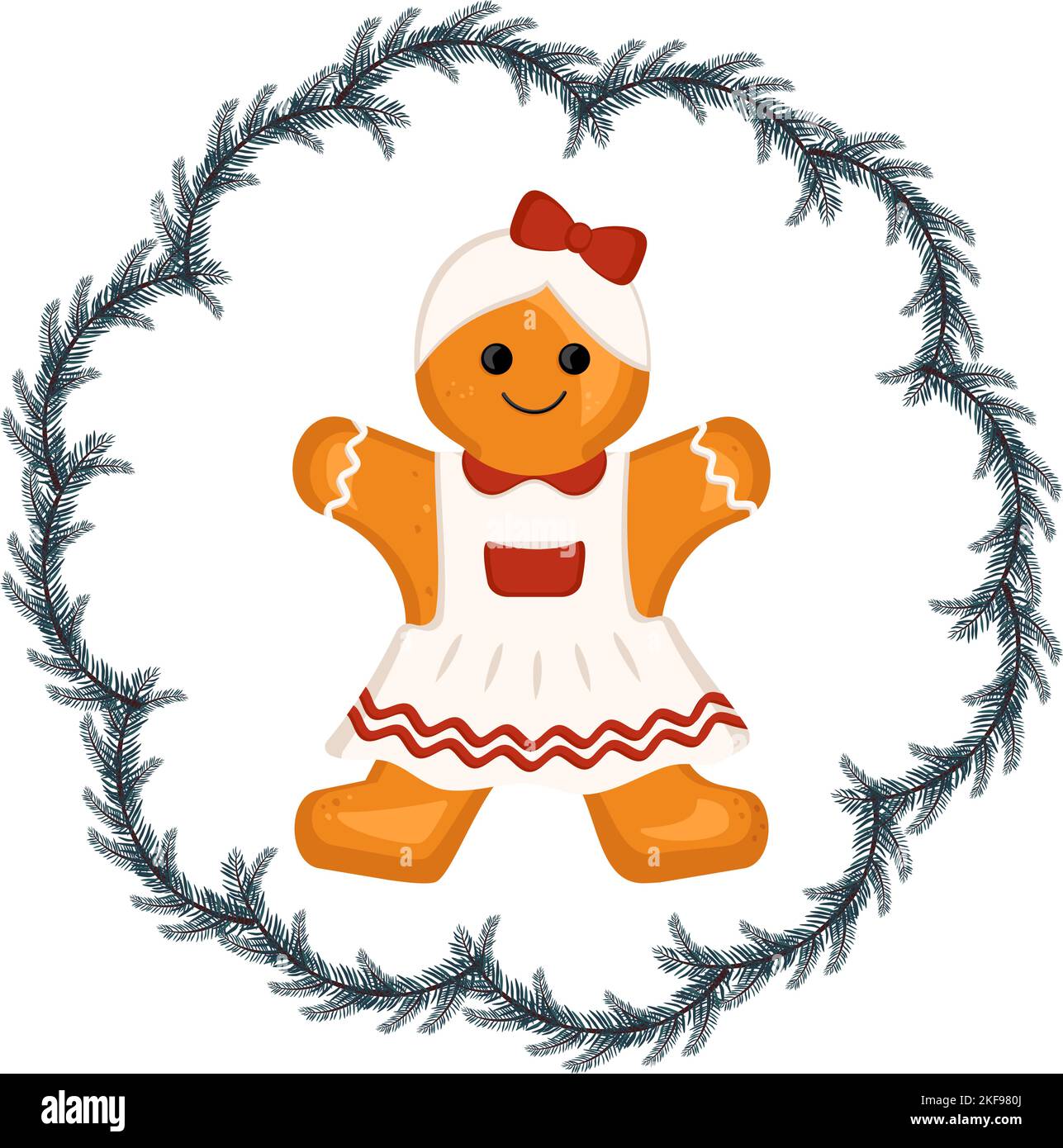 Round Gingerbread Man Vector Gingerbread man frame Stock Vector Images - Alamy
