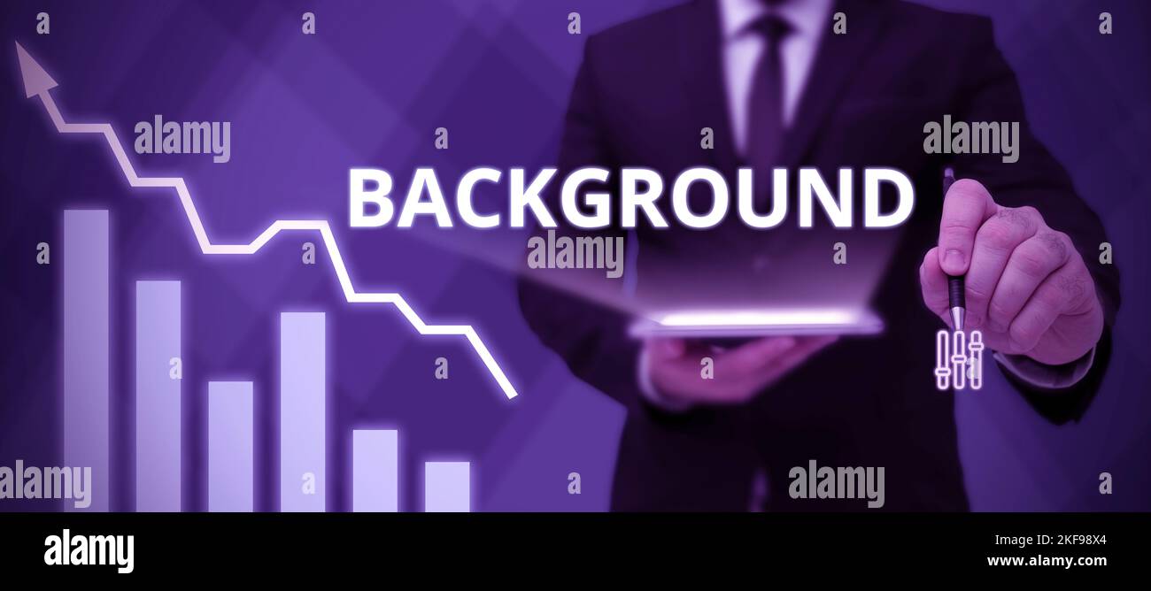 Handwriting text Background. Business concept conditions that form the setting which something is experienced Stock Photo