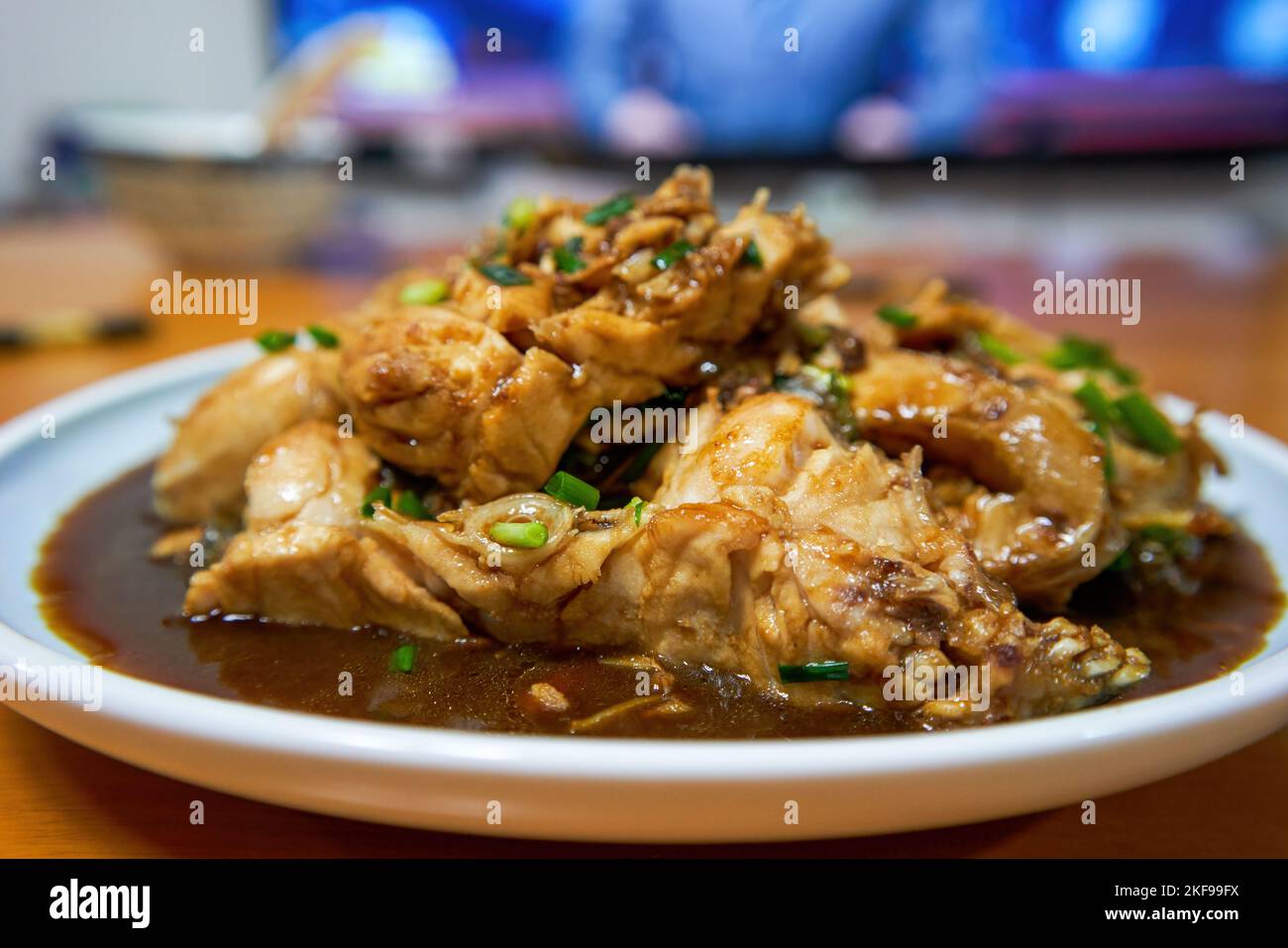 A delicious Chinese dish, braised fish nuggets Stock Photo Alamy