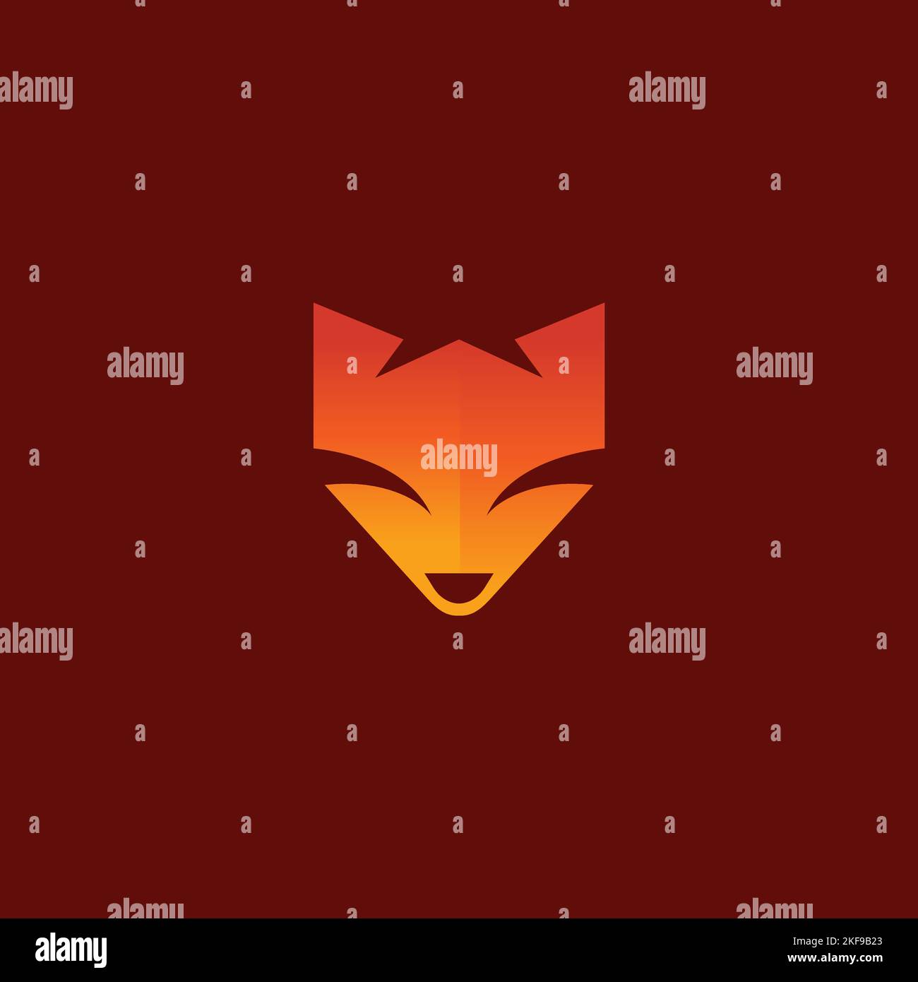 Fox Head Logo Vector. Fox Abstract Logo. Fox Illustration Stock Vector