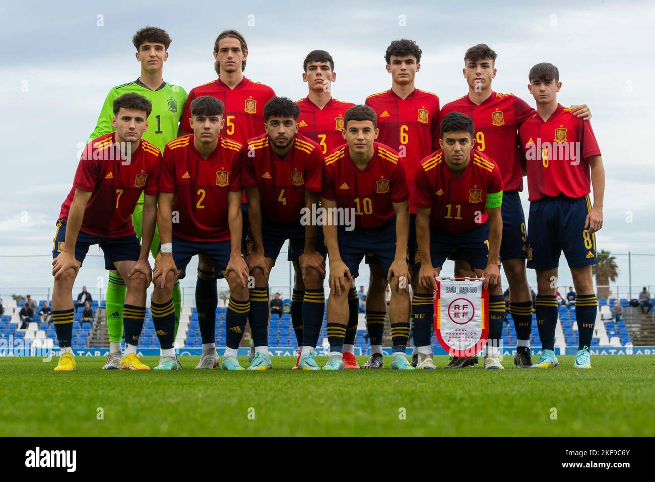 SPAIN U19 vs SAUDI ARABIA U20, Men, friendly match, Football Wek, Pinatar Arena Football Center.  Spain, Region de Murcia, San Pedro del Pinatar, 16-1 Stock Photo