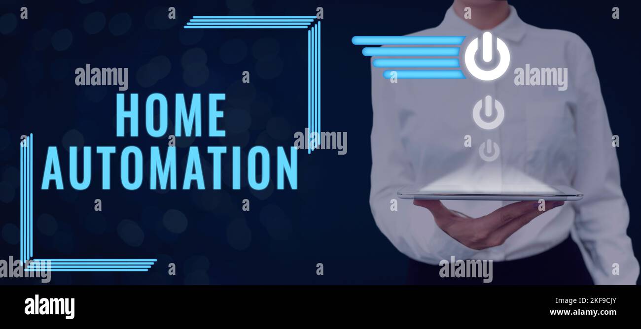 Writing displaying text Home Automation. Business concept monitoring