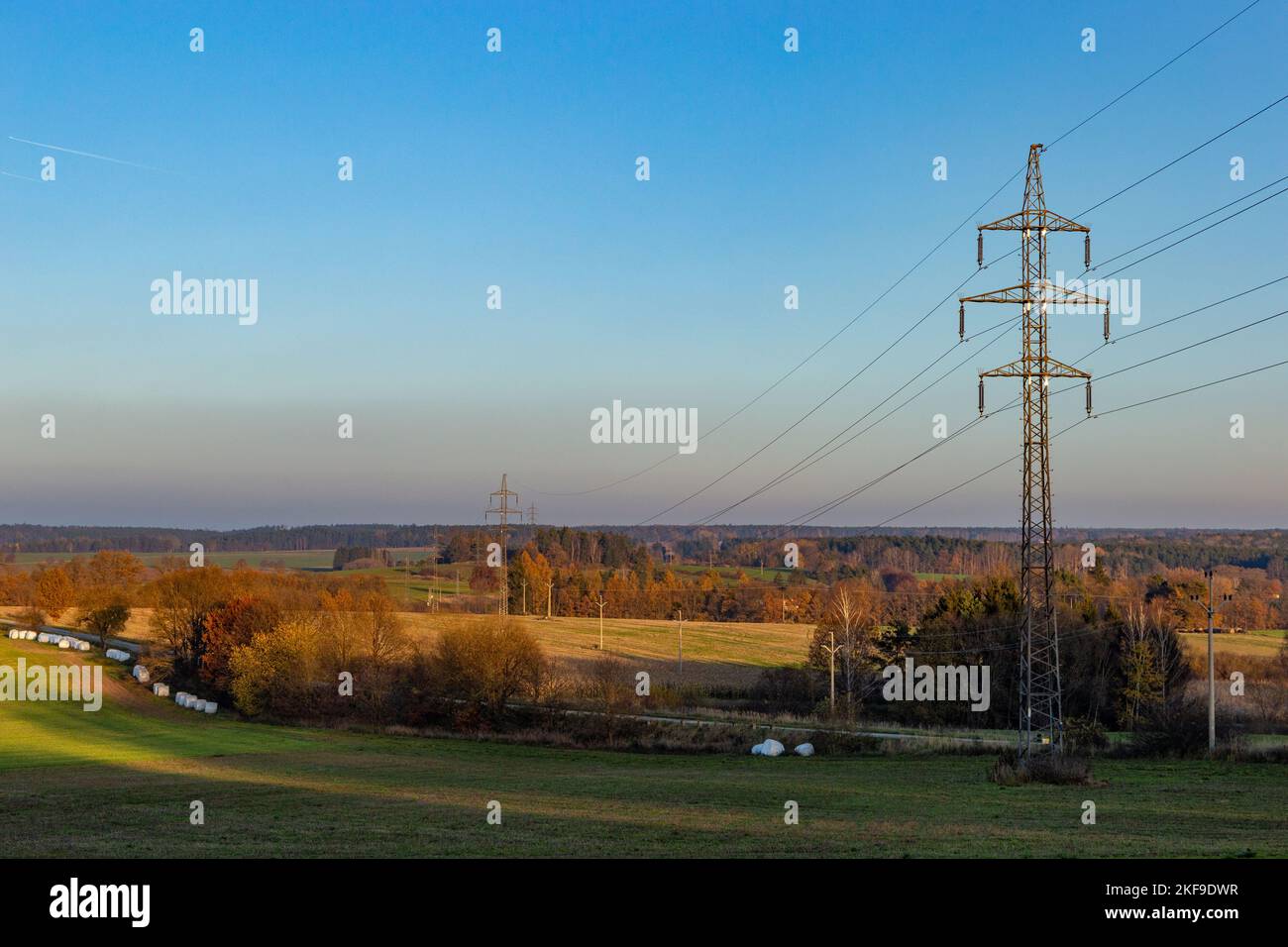 Electrical substation in the countryside hires stock photography and