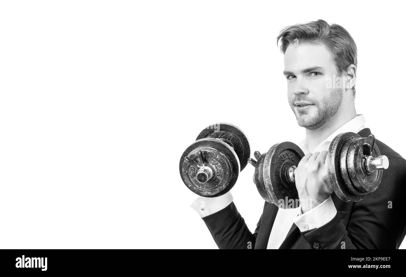 Using Dumbbell Black And White Stock Photos & Images - Alamy