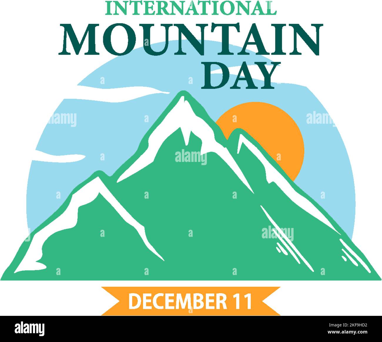 International mountain day text for poster design illustration Stock