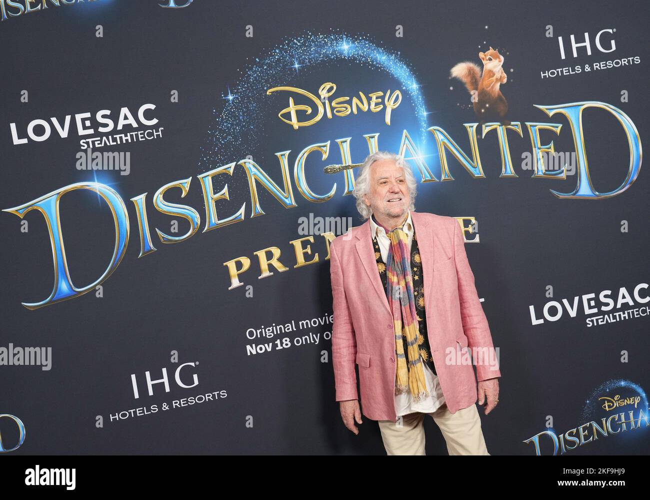 Dan Hennah arrives at the Disney's DISENCHANTED Premiere held at the El