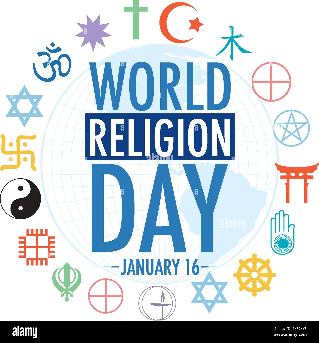 World Religion Day Banner Design illustration Stock Vector Image & Art