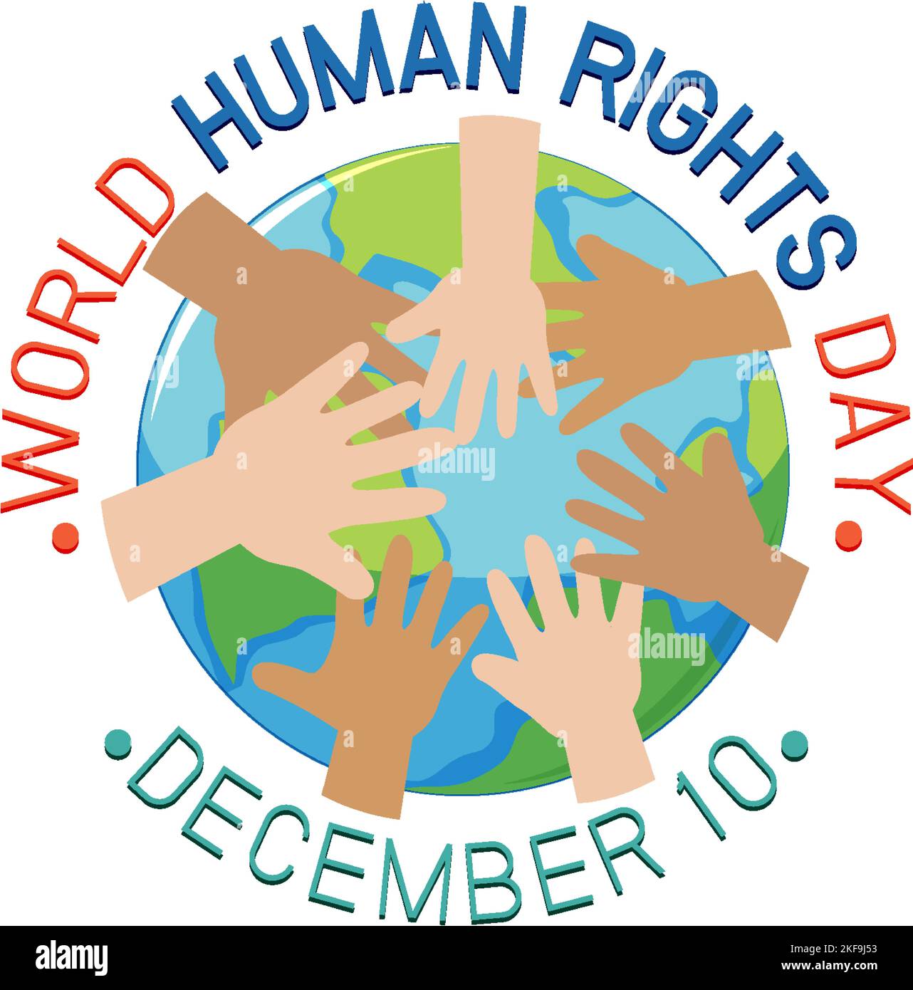 World Human Rights Day Poster Design illustration Stock Vector Image