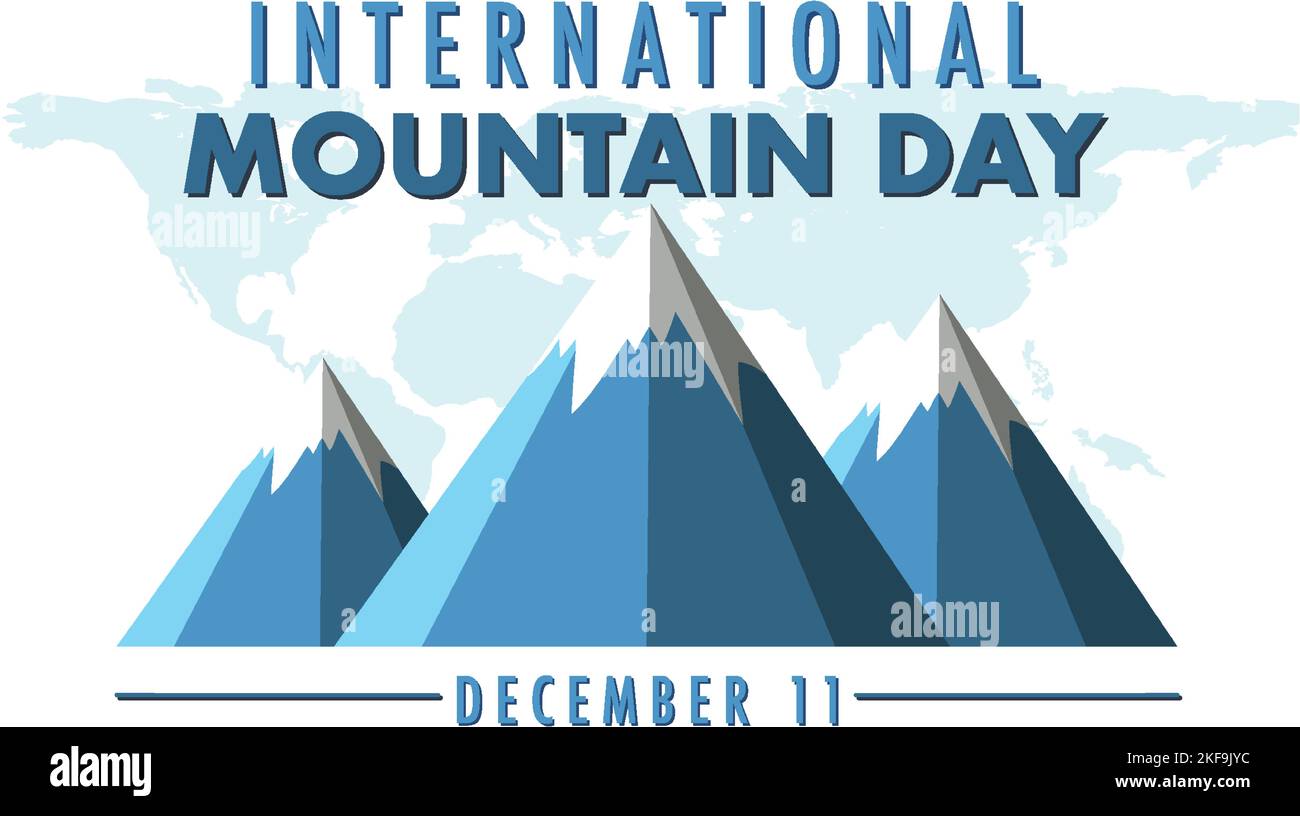 International Mountain Day Poster Template illustration Stock Vector