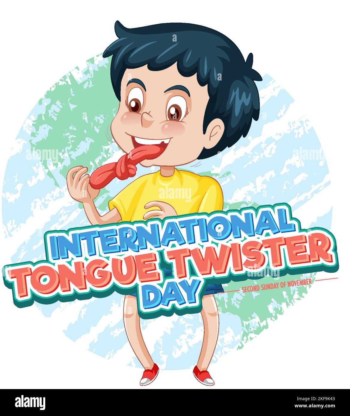 International Tongue Twister Day Banner Design illustration Stock