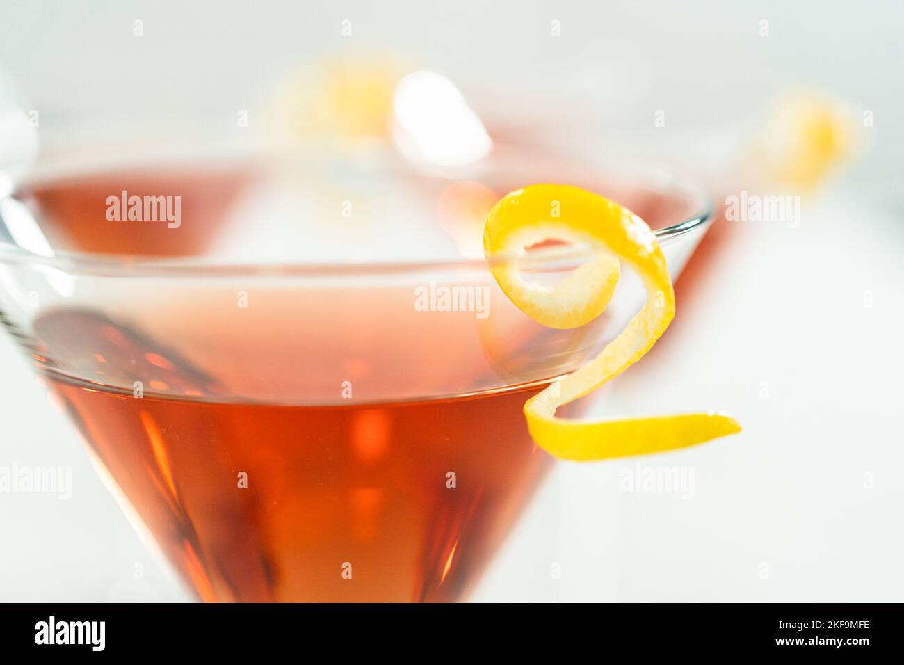 Glasses Tasty Cosmopolitan Cocktail Berries Fruits Table Bar Stock Photo by  ©serezniy 506506534