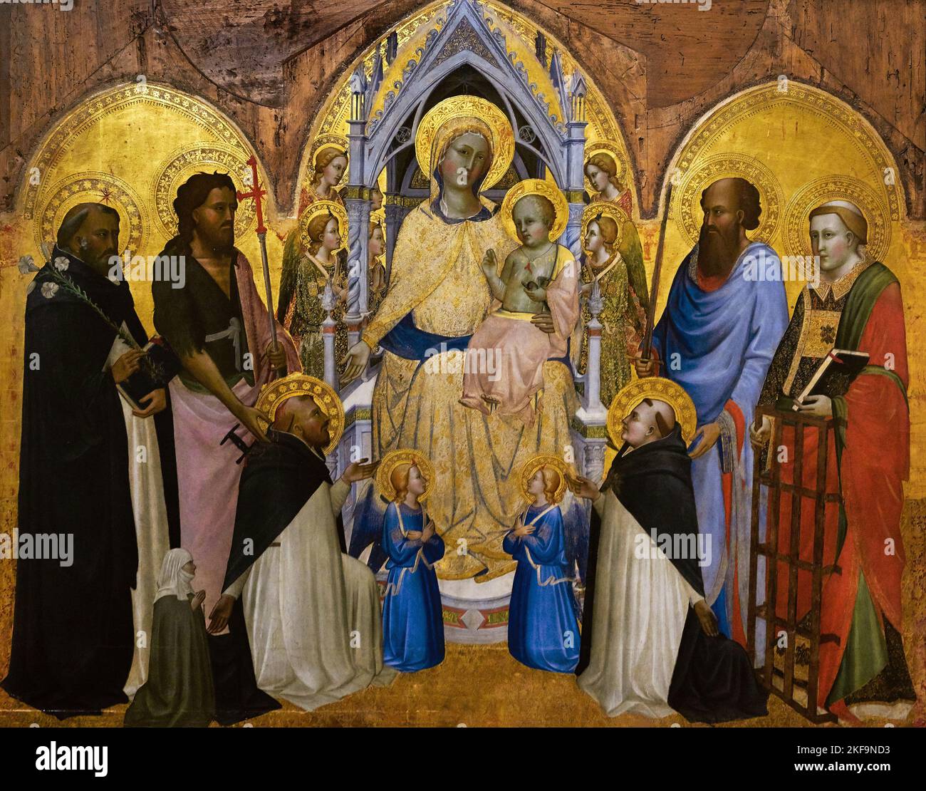 Madonna col Bambino in trono tra angeli,S. Domenico,S. Giovanni