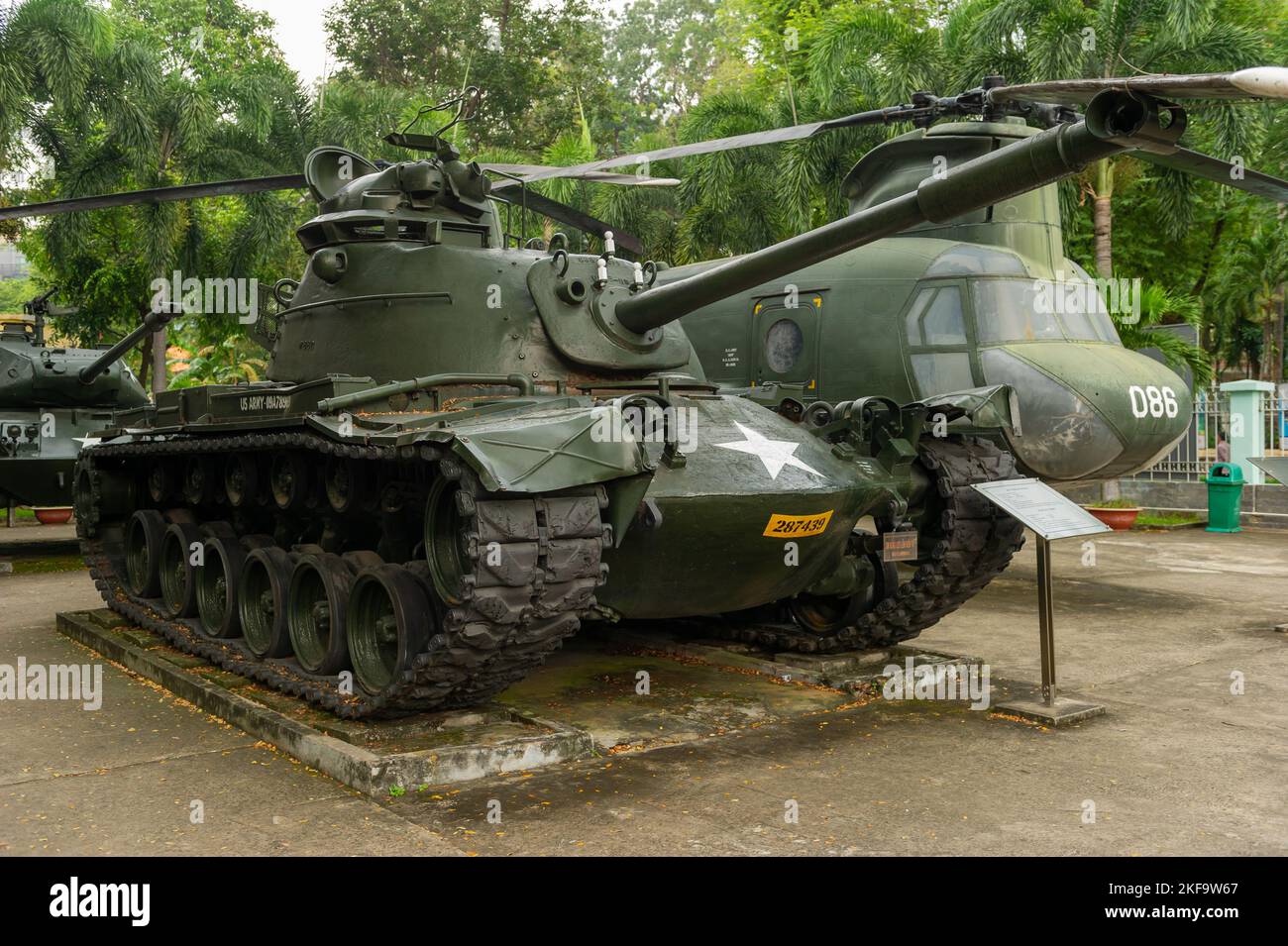 M48A4 Patton main battle tank at the War Remnants Museum, Ho Chi Minh City, Vietnam Stock Photo