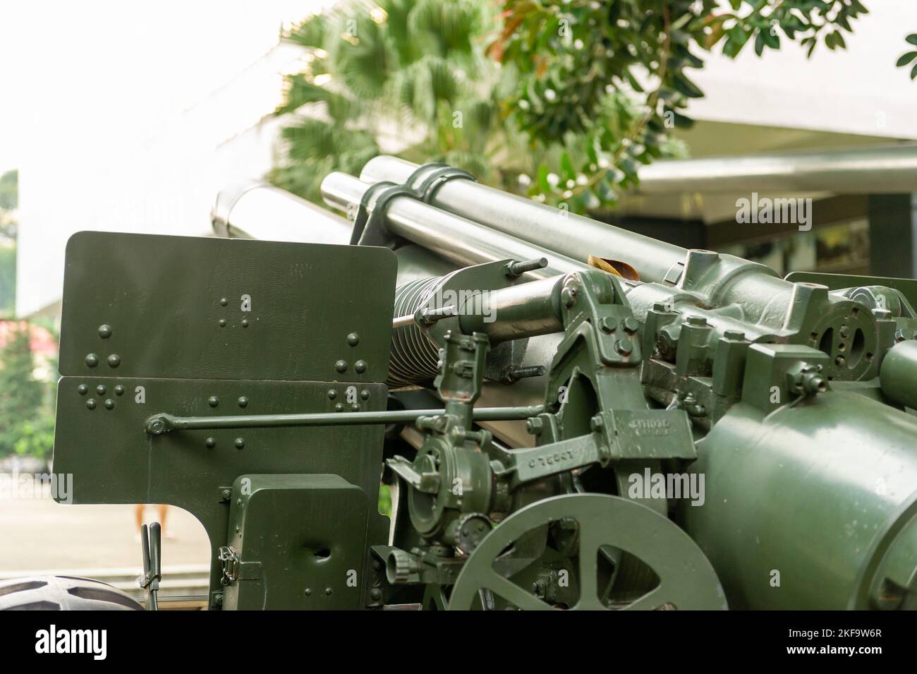 US Army M114 155 mm howitzer at the War Remnants Museum, Ho Chi Minh City, Vietnam Stock Photo