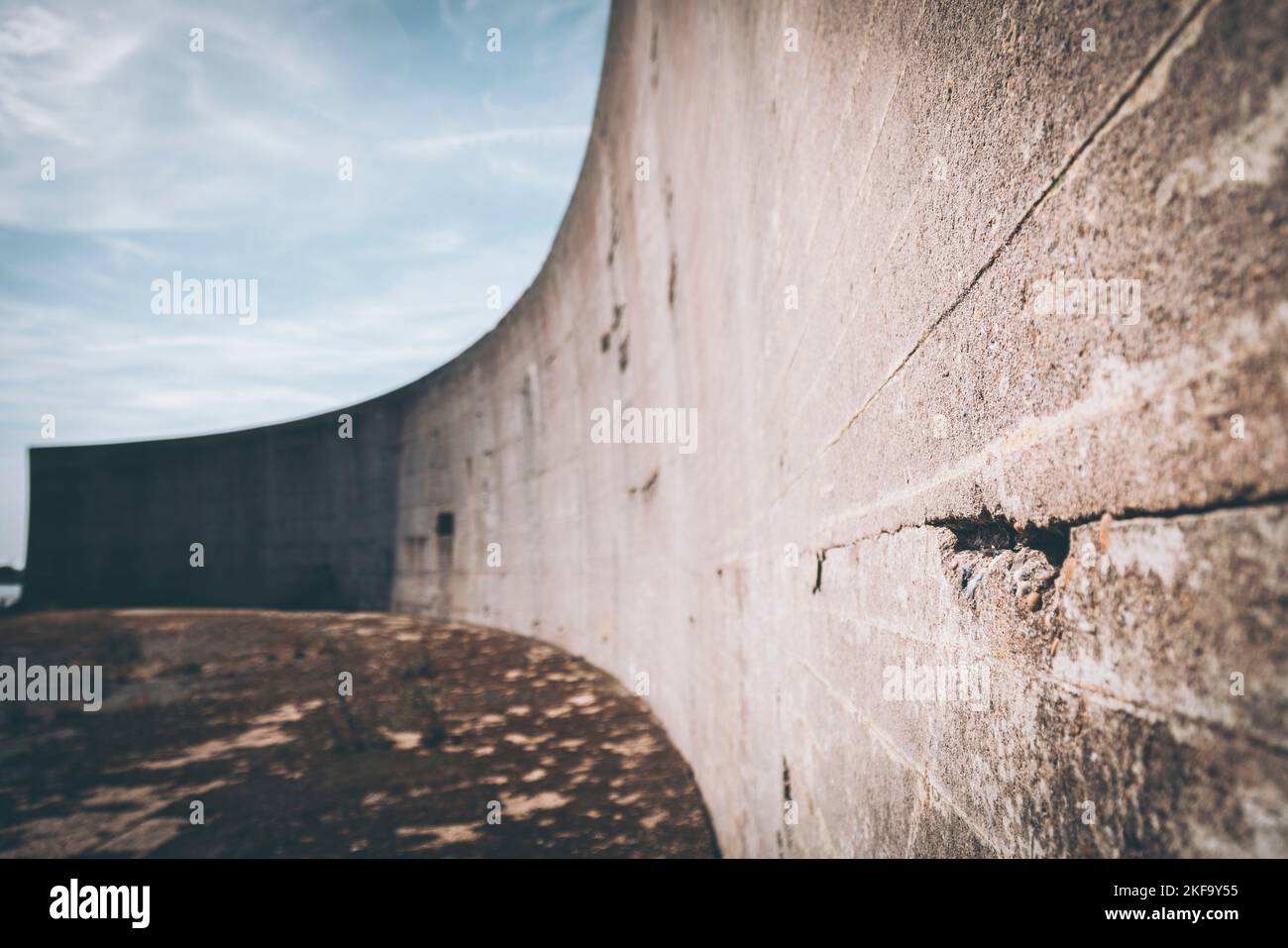 Denge Sound Mirrors. Greatstone, Kent WWII sound mirrors used as an