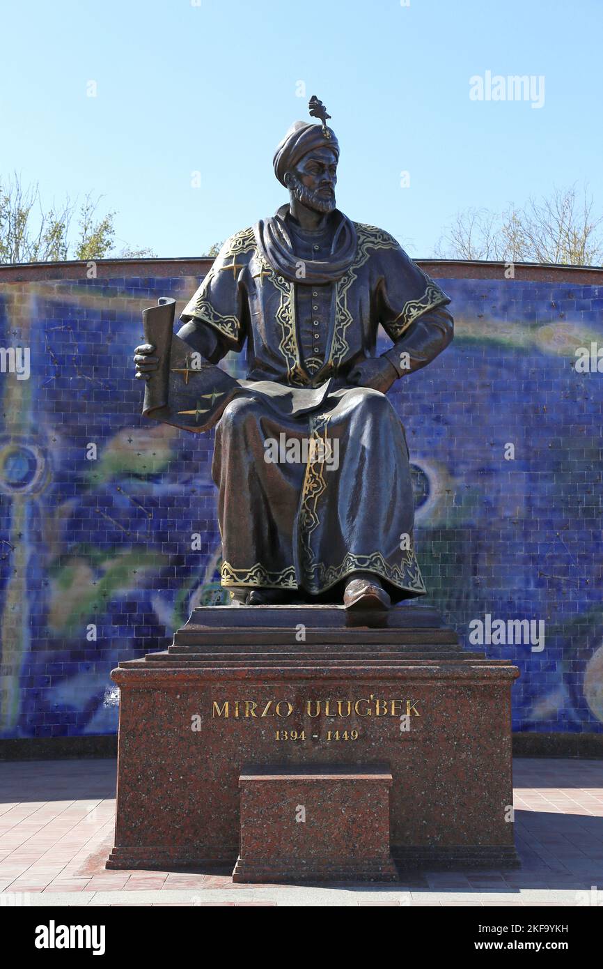 Statue of Mirzo Ulughbek (13941449), Ulugbek Observatory, Samarkand