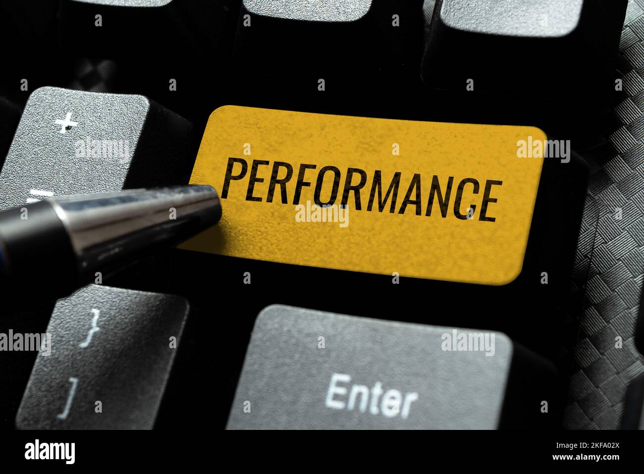 Sign displaying Performance. Internet Concept presentation of a play ...