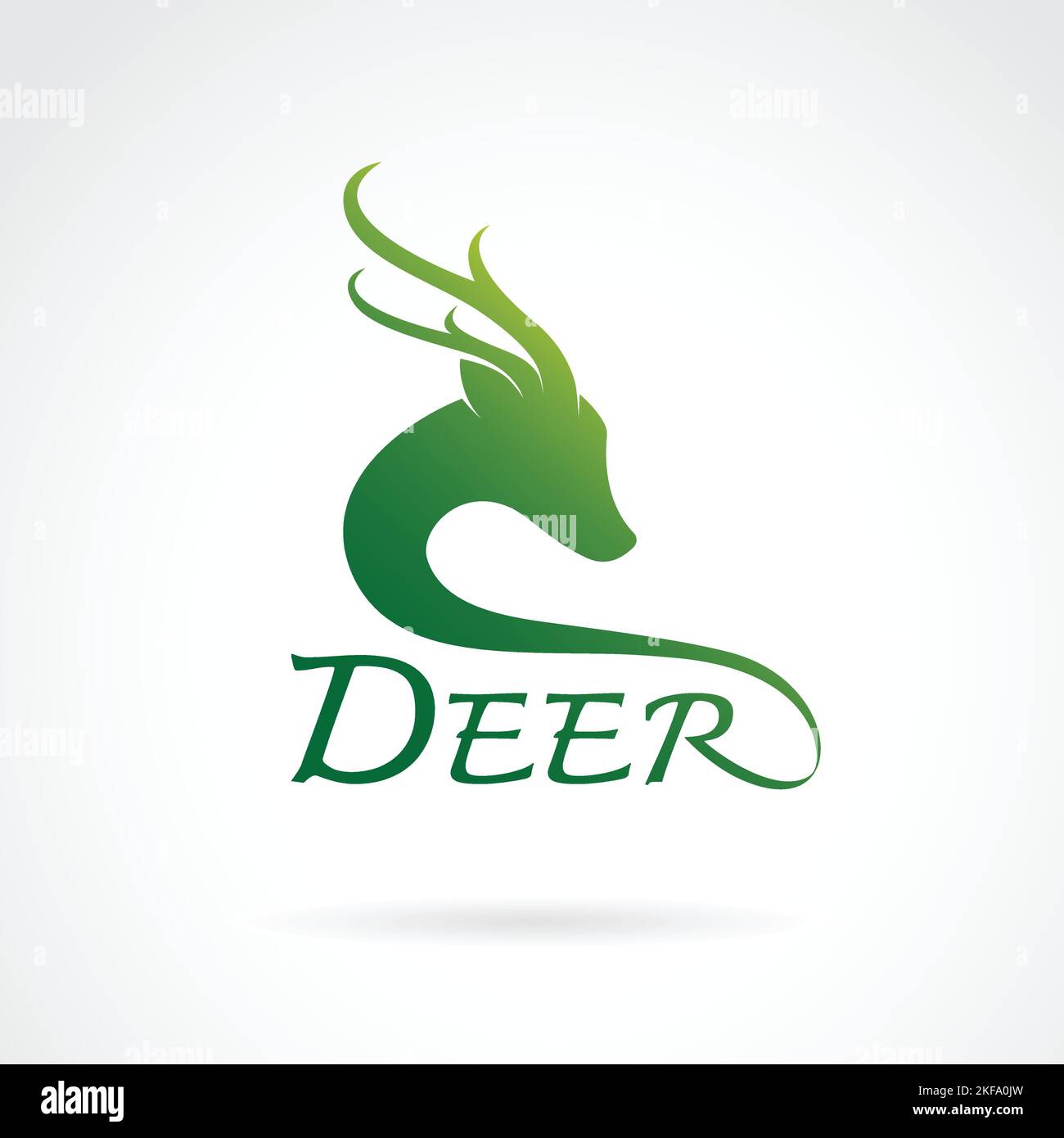Vector image of a deer head design on a white background. Easy editable ...