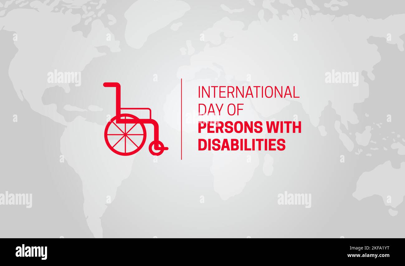 International Day of Persons with Disabilities Background Illustration Banner Stock Vector