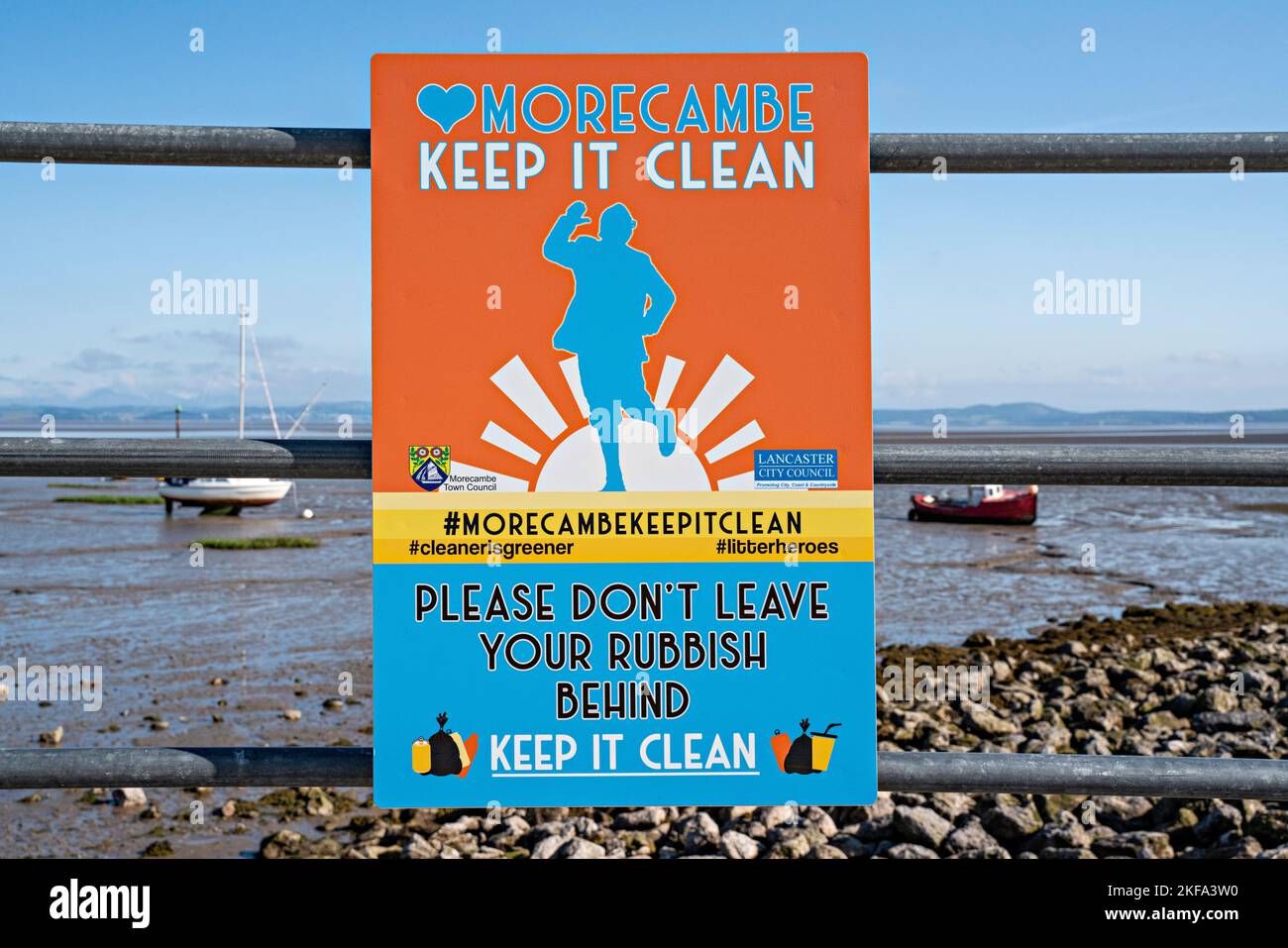 'Morecambe, Keep It Clean' poster Stock Photo